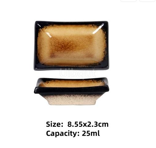 ceramic small square sauce dish Japanese style sushi dish flavoring sushi mustard plate soy sauce cherry blossom Pepper tray