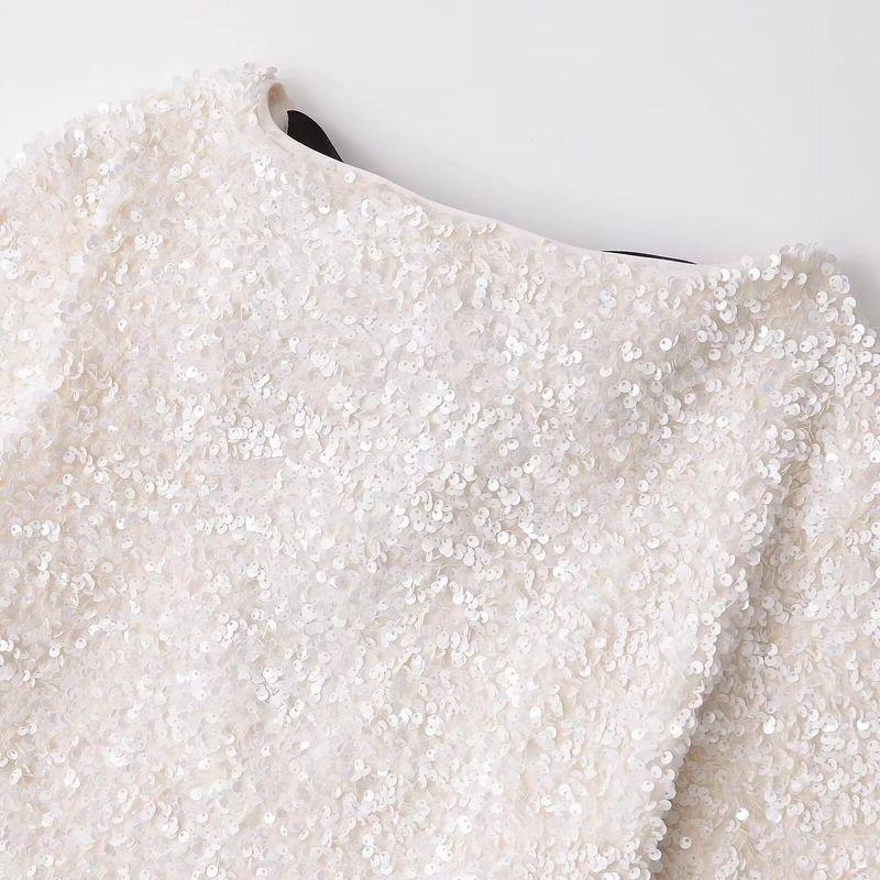 Araltay New Arrival Fashion Style Women's Clothing Fashion All-Match Casual Minimalist Sequin Bows Short Dress