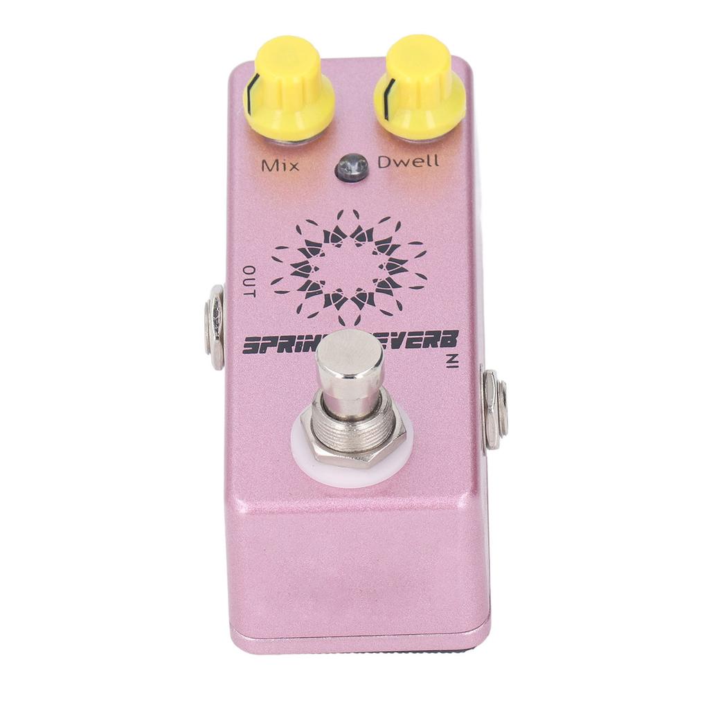 Spring Reverb Effect Pedal 1 4 Inch Mono Jack Mix Dwell Knob Low Noise Aluminum Alloy Guitar Effect Pedal