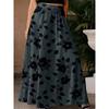 2026 Spring/Summer Women's Half Length Skirt Printed Elegant Elastic Waist, Different Country Fake Wind Beach Skirt Women's Wear