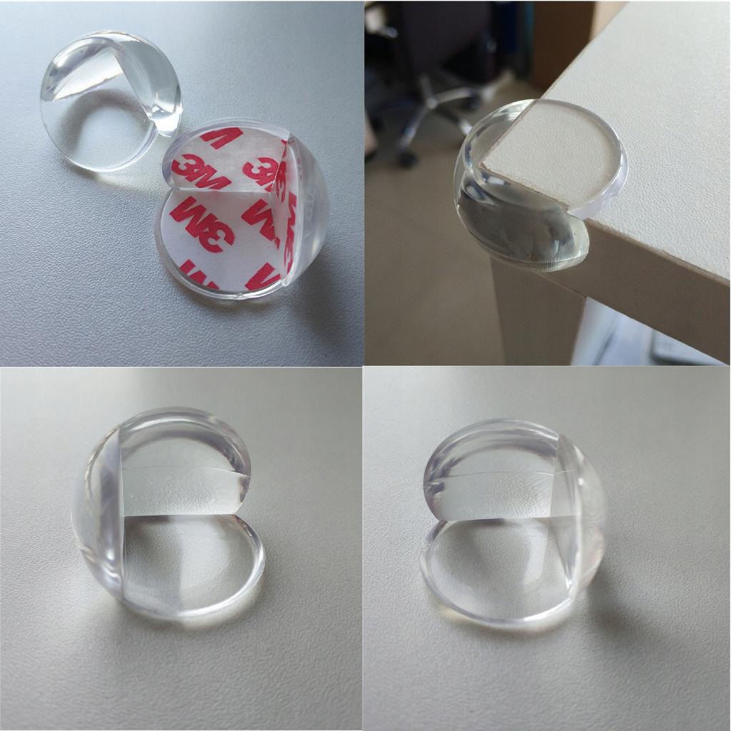 Transparent furniture corner protection covers 10 pcs round