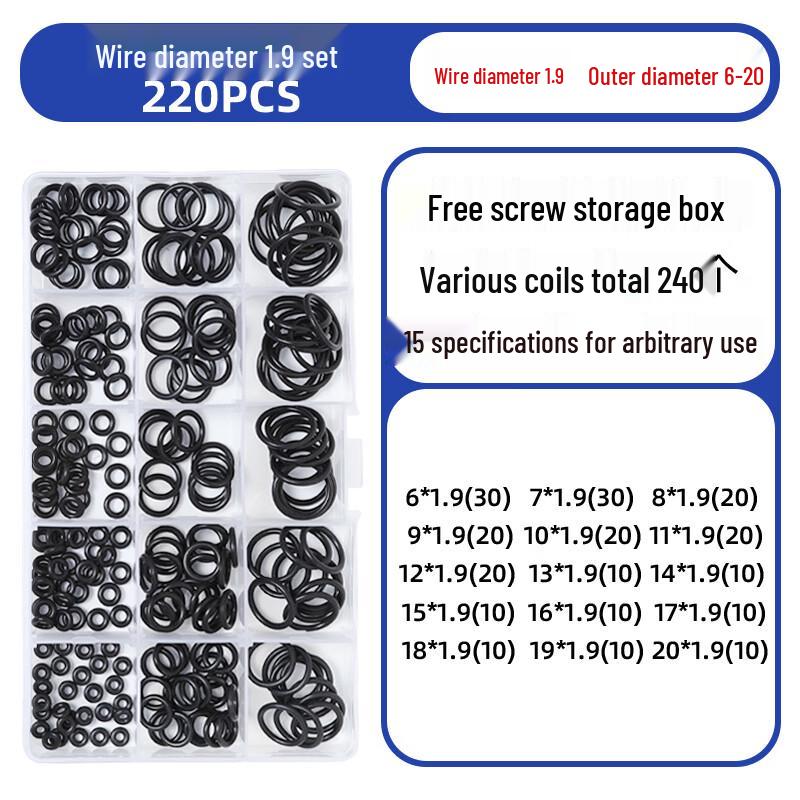 

Jiemengzhe Nitrile Rubber O-Ring Assortment Kit