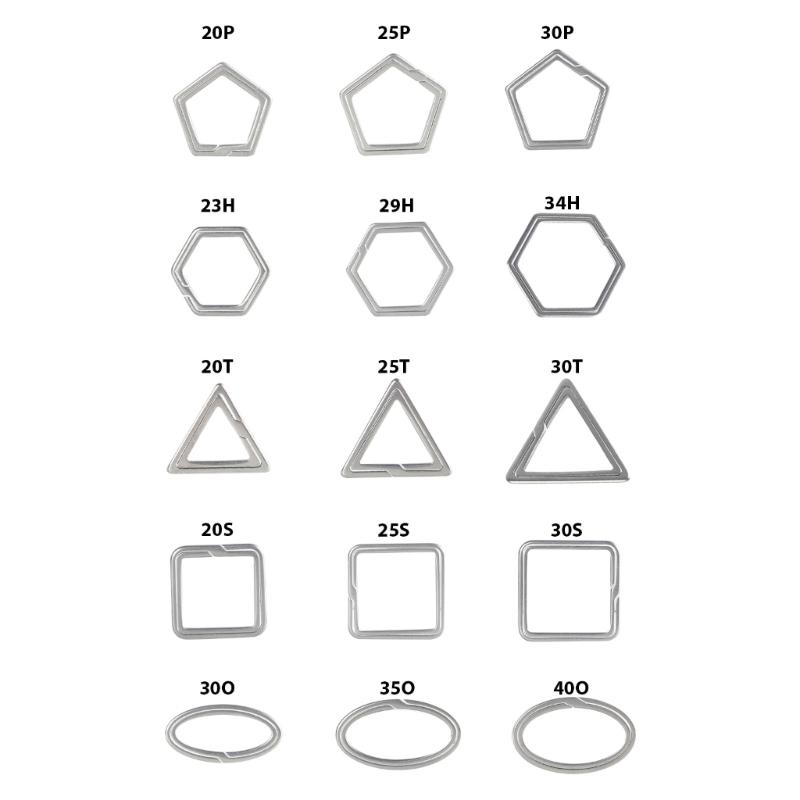 Titan Schlüsselanhänger Anhänger Schnalle Leicht zu öffnen Schlüsselanhänger Ringe Seitlich schiebbarer Spaltring Tragbare Schlüsselanhänger-Schnalle