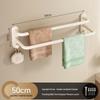 No-Drill Space Aluminum Double Towel Rack
