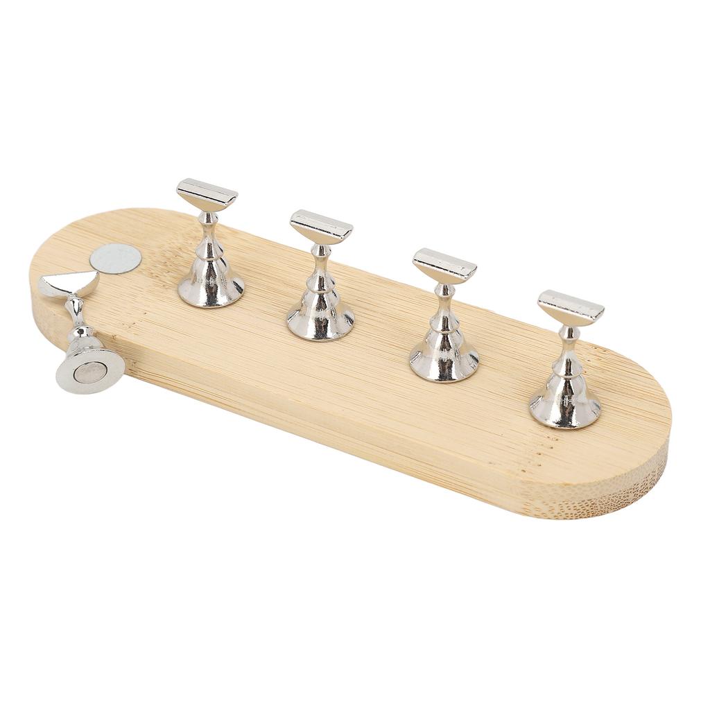 Nail Display Stand DIY Log Press On Fixation Magnetic Fake Nail Holder for Beginner Manicure