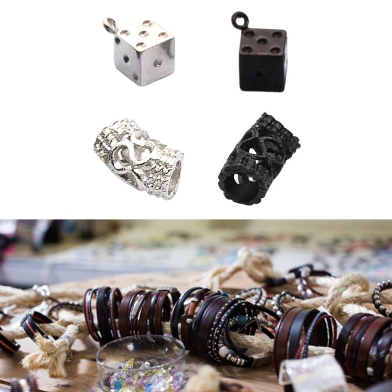 Sturdy Alloy Dices Charm Pendant Vintage Dragon Designs Fashion Jewelry Accessory for Necklace Bracelet Craft Supploes