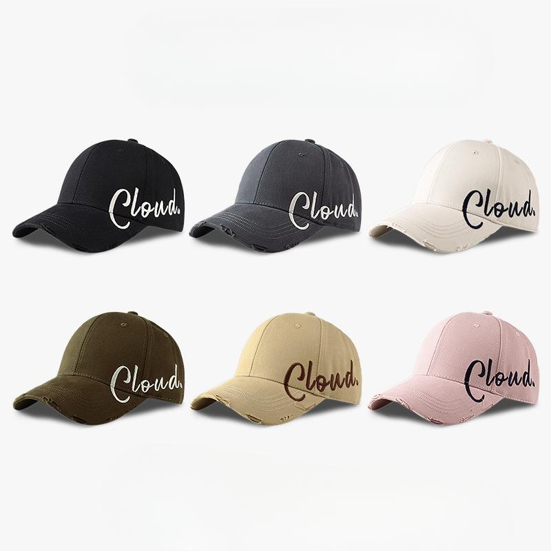 Embroidered Baseball Cap for Women In Spring and Summer Casual and Versatile Face Showing Small Sun Protection Hard Top Baseball Cap