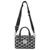 New MLB New York Yankees Polyester With Artificial Leather Crossbody One Shoulder Handbag Women's Panda Black White 3ABWS013N-50BKS