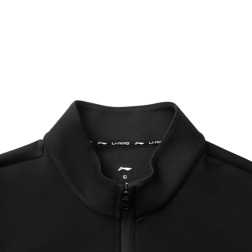 LiNing Серия Фитнес Повседневная Удобная Простая Универсальная Спортивная Куртка на Молнии со Стойкой Мужская Куртка AWDV935-3