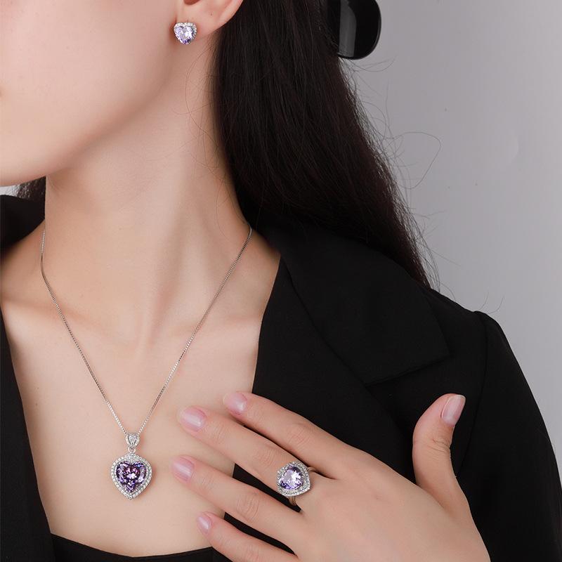 Schmuck Simulation Vogelnest Schliff Blaues Herz Set 15 * 15-12 * 12-9 * 9