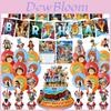 Buntes One Piece Themen-Geburtstagsdekorationsset Lebhafte und skurrile Papierrequisiten und Ballons
