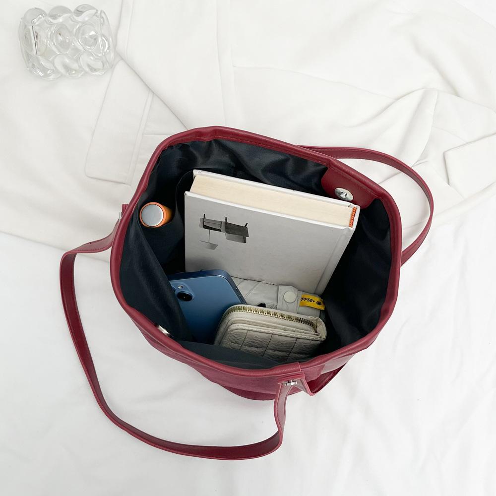 Large-capacity Bucket Bag, Underarm Bag, Versatile Denim Handbag, Single-shoulder Tote Bag