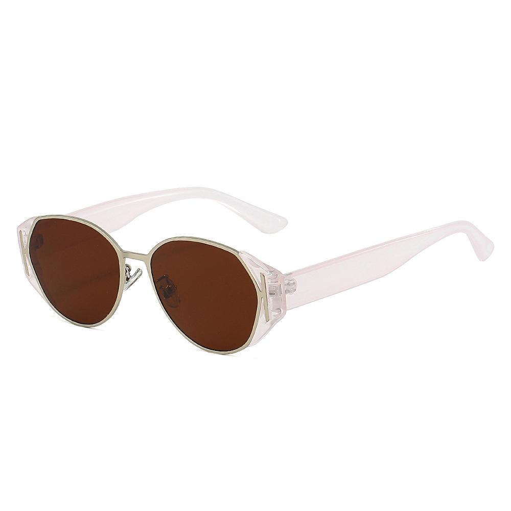 Retro Oval Leopard Print Sunglasses UV400 Protection Unisex Casual Outdoor Sun Shading All Match Personality Shades