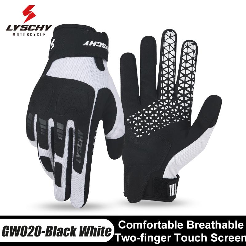 LYSCHY Motorcycle Gloves Men Women Summer Breathable Motocross Riding Gloves Anti-fall Wear-resistant Luvas Touch Screen Guantes