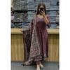Indian Pure Cotton Anarkali Suit Pakistani Party Wear Kurti Pant Dupatta Set