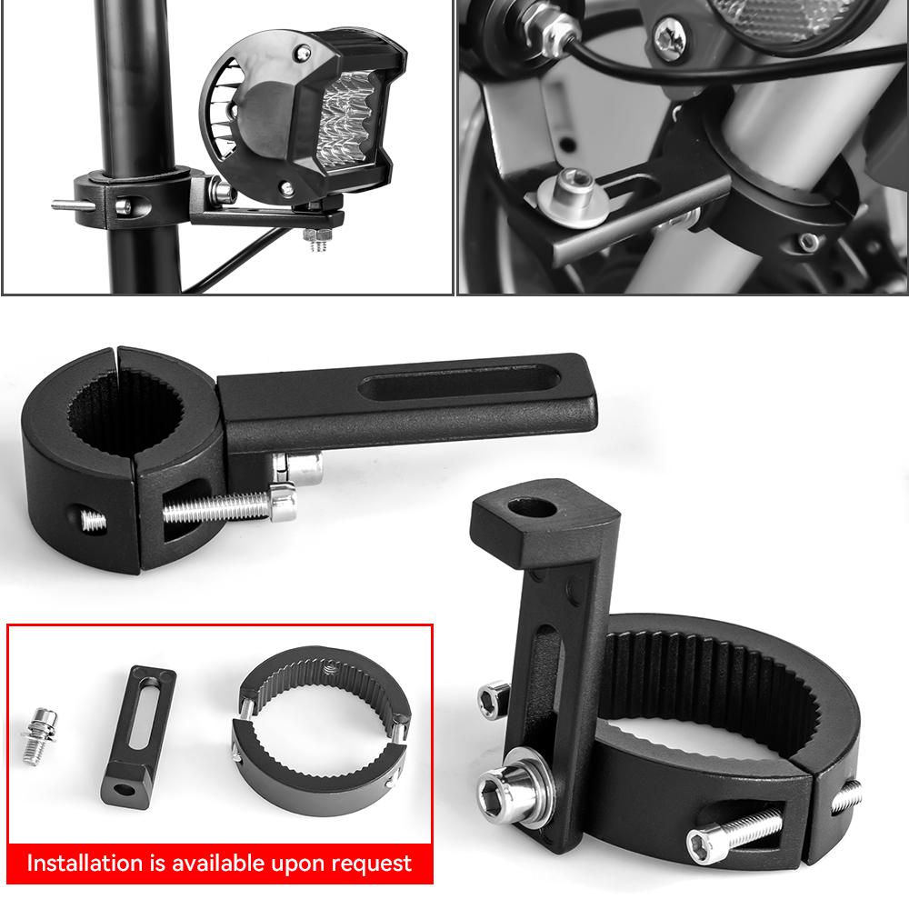 Led Motorcycle Auxiliary Lights Bracket Moto Spotlights Holder Motorcycle Headlight Support Fronnt Fork Bracket Clamp Fixation
