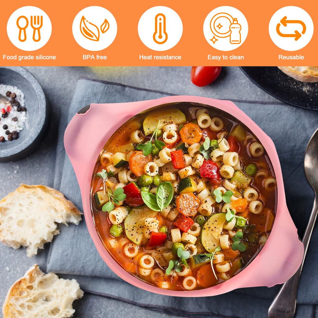 Silicone Slow Cooker Liners Reusable Silicone Slow Cooker Divider Leakproof Hear-Resistant Slow Cooker Insert Liner Dishwasher