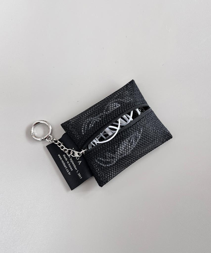 Veda Pouch Mini Keyring_Mesh Black