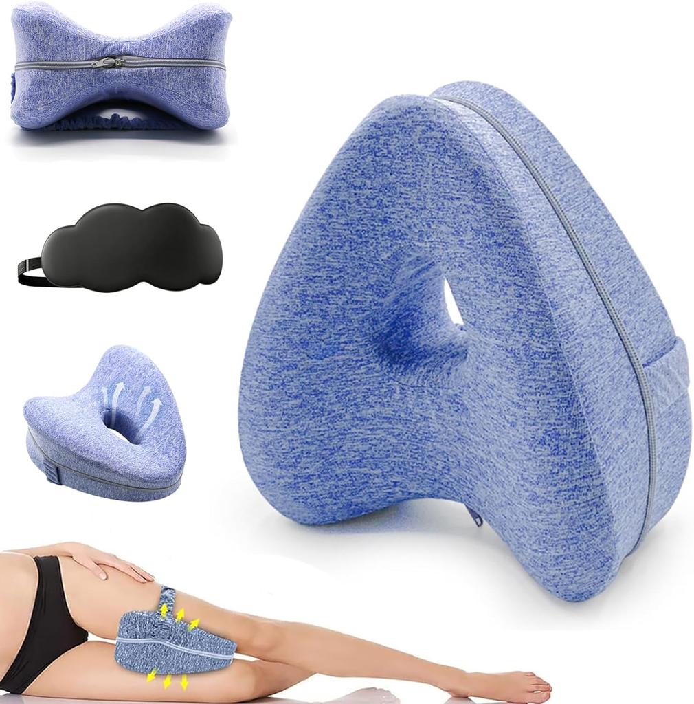 Revoget Alignment Pillows Relieve Hip Pain Sciatica Leg Alignment Pillow for Side Sleepers Sleep Pain-Free from Hip Back Aches