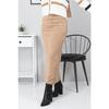 Suede Pencil Skirt Tsd0034 Brown