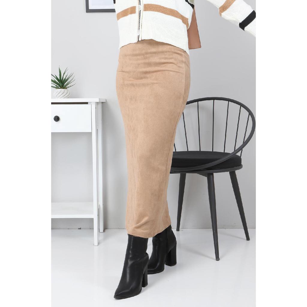 Suede Pencil Skirt Tsd0034 Brown