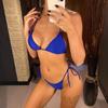 Sexy 6 farger Halter Bikini Dame Badedrakt Dame Badetøy Todelt Bikini sett Thong Badedrakt