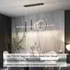Nordic Minimalist Long Strip Pendant Light for Modern Dining Room or Bar