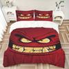 3pcs Bedding Set Angry Expression Includes 1 Comforter + 2 Pillowcases, Without Pillow Inserts, Soft Comfortable, Lightweight Breathable, Pr