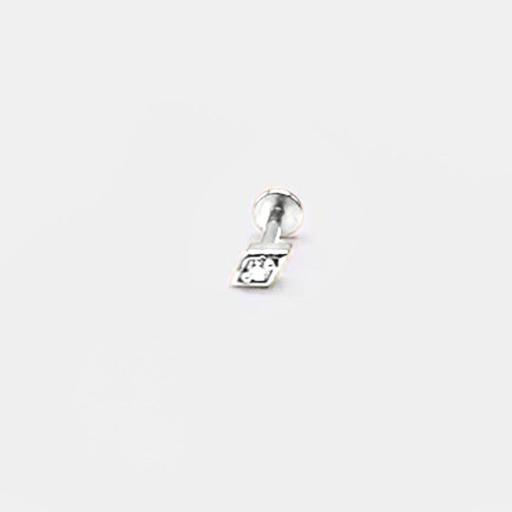 CANNER 1PZ Occhio di Cavallo Testa Piatta Filettato Perforazione Osso Auricolare Donna Argento 925 Ins Stella Fiore Geometria Zircone Orecchino a Lobo