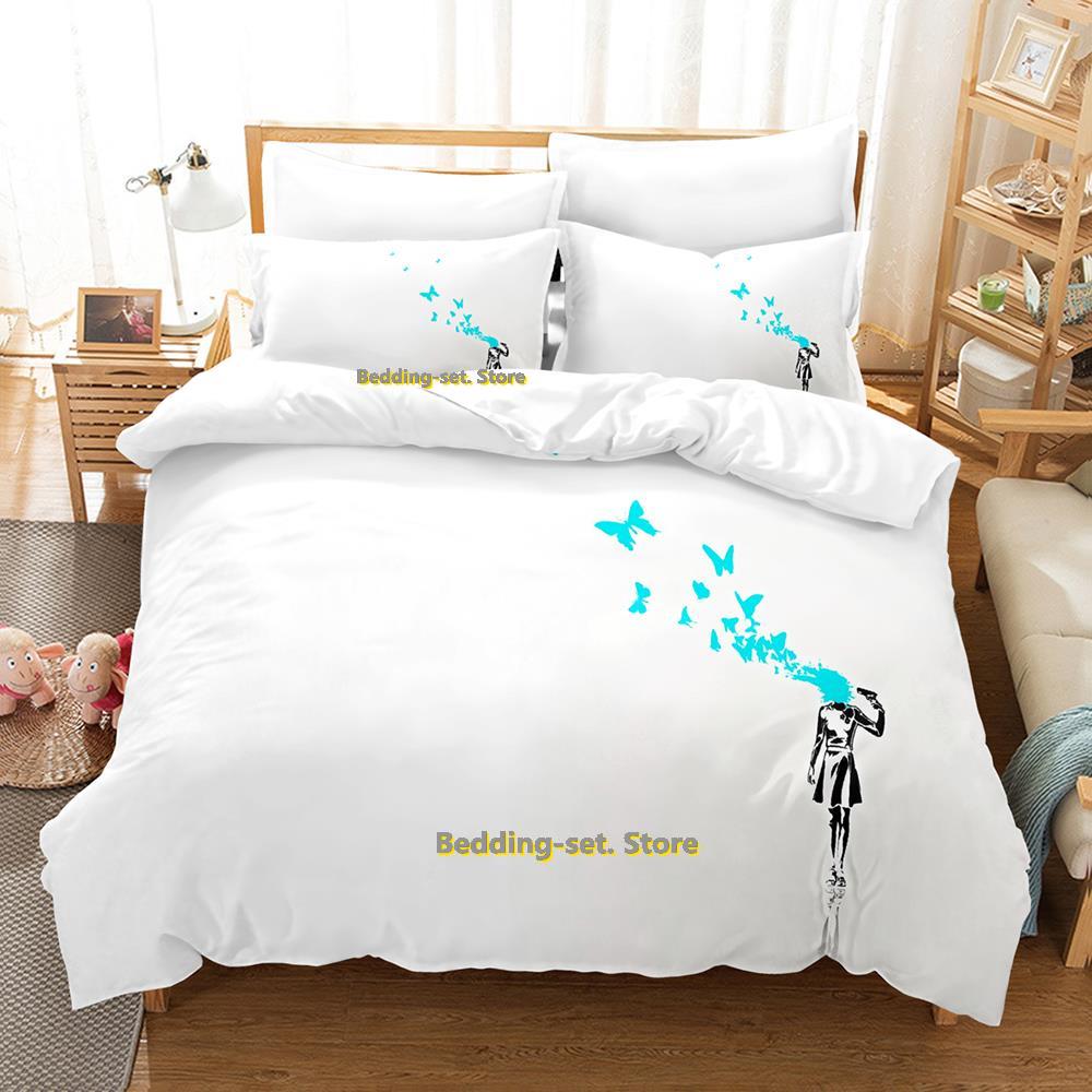 Comforter Dark Emo Bedding Set Single Twin Full Queen King Size Bed Set Adult Kid Bedroom s 3D Print Anime Bed