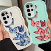 Soft Phone Cover Case for Samsung Galaxy S23 Plus S25 S24 A25 S20 FE A26 S22 Ultra S21 A54 A34 A36 A55 A35 A24 Cartoon Butterfly