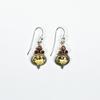 Handmade Gemstone Jewelry 925 Sterling Silver Garnet & Citrine Earrings Dangle Earrings