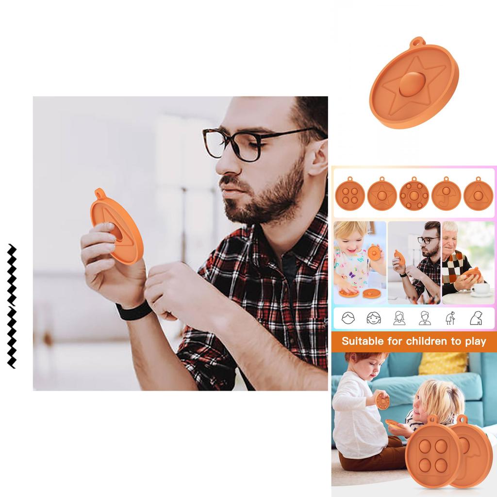 Squid Game Pop It Simple Dimple Push Bubble Keychain Pendant Fidget Toy For Stress Relief Fun