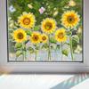 Xc2001 Sunshine Colorful Static Butterfly Sunflower Double Sided Visual Window Sticker Home Decoration Sticker Large Quantity Can Be Negotiated