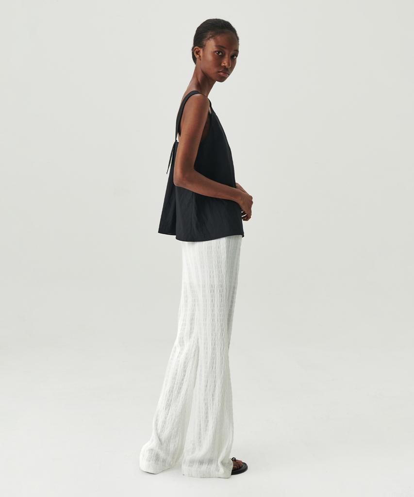 Leuba Layered Slim Boots Cut Pants - White