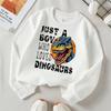 Kids Crewneck Sweatshirt, Dinosaur Boy Loves Dinosaurs Print,Daily Casual Top for Spring & Autumn