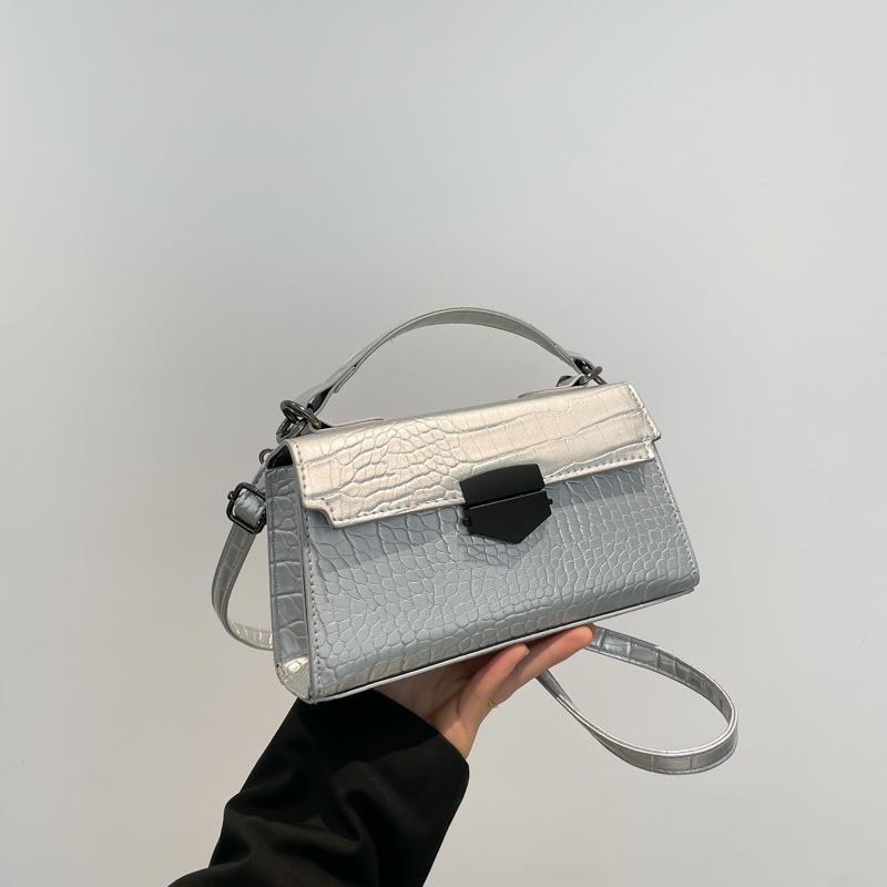 Solid Color Fashionable Retro Portable Women'S Bag Temperament High Value Personality Shoulder Small Square Bag