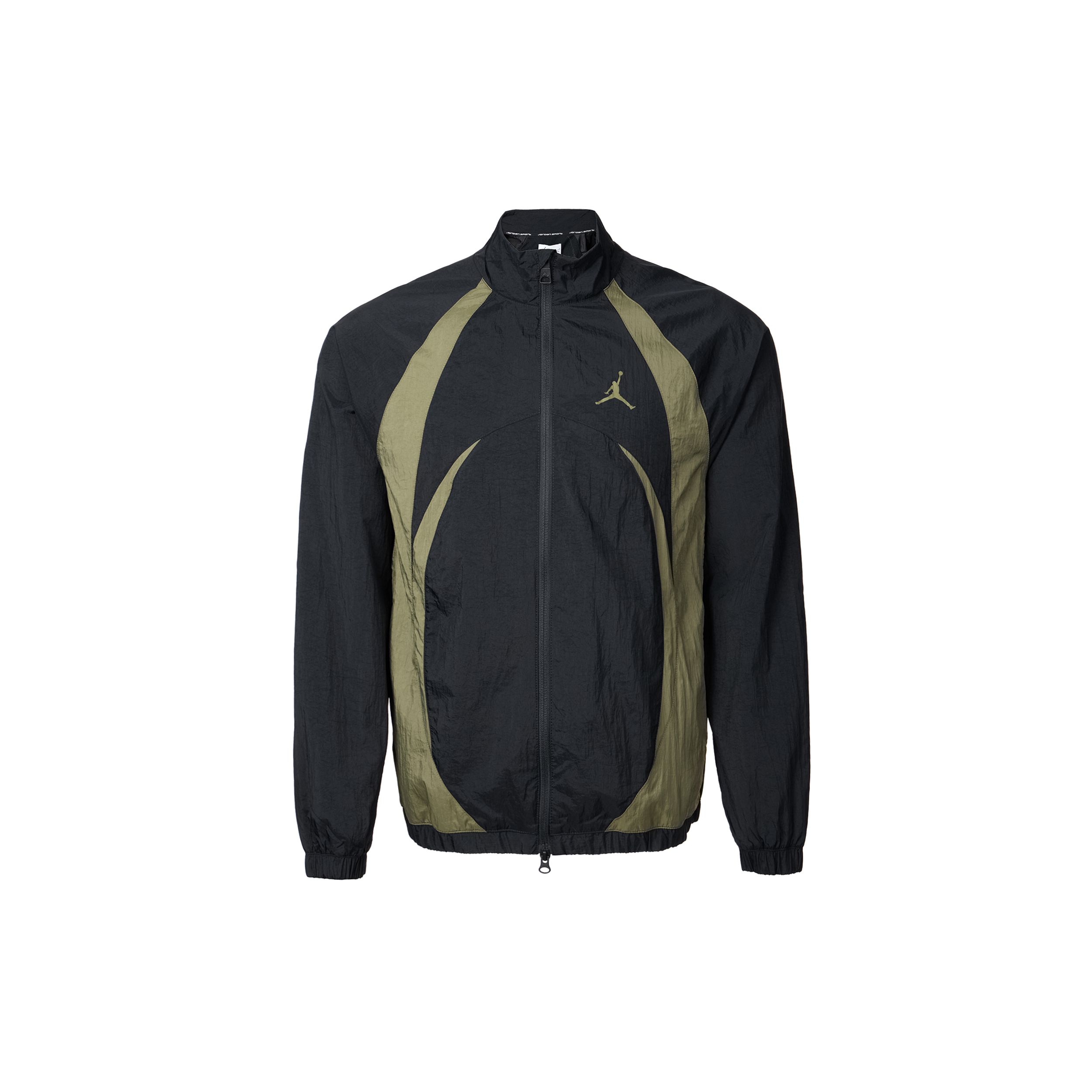 Jordan Men s Dri-Fit Woven Stand-Up Collar Jacket Black/Olive FN5849-011 M