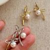 Women's Accessories Big Pearl Ribbon Earrings (2 Colors)