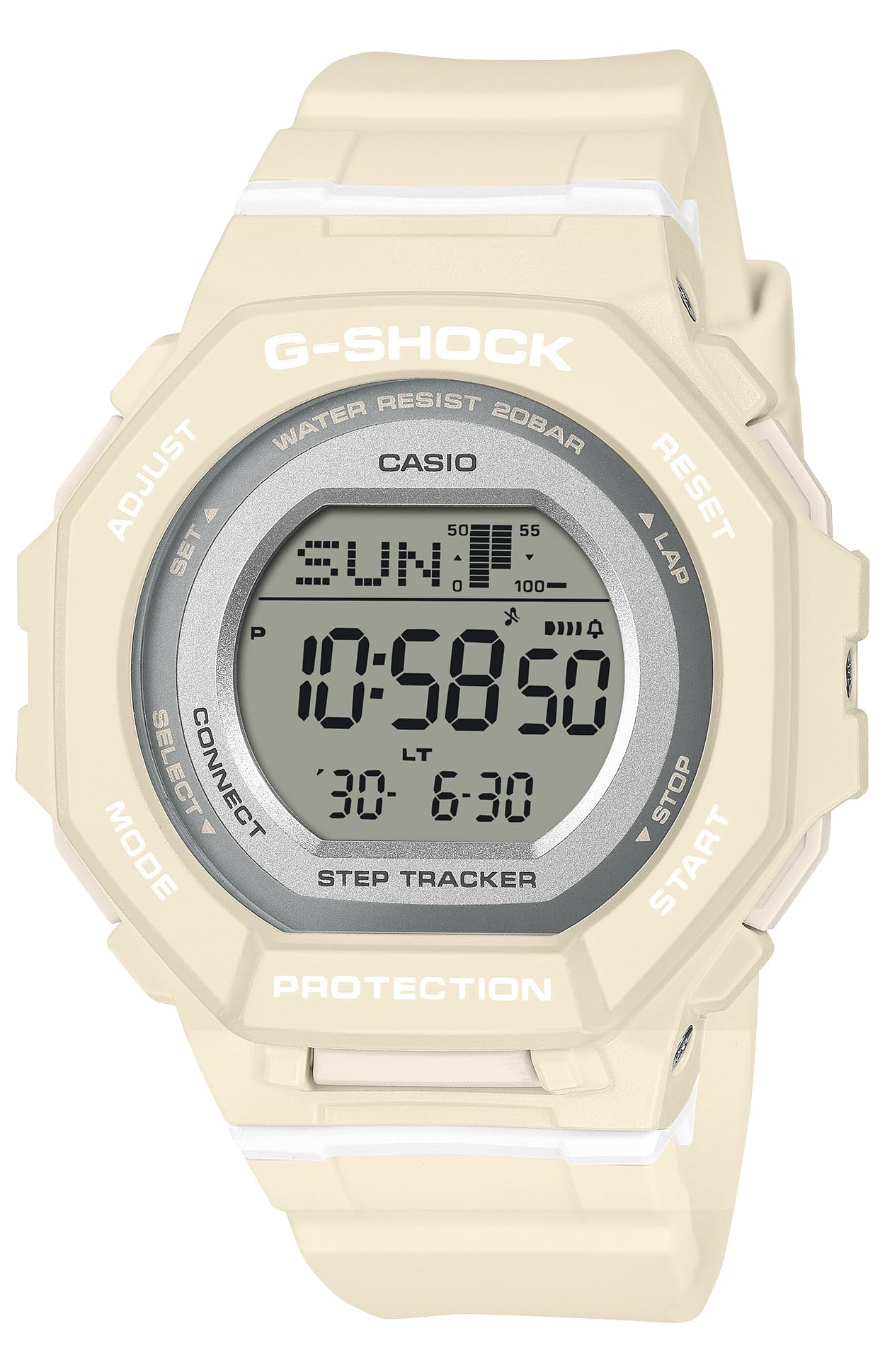 Casio G-SHOCK Bluetooth Environmentally Friendly Material GMD-B300-7JF Ladies White Wristwatch