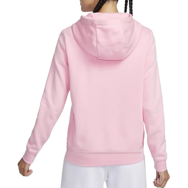 Nike Solid Color Outdoor Casual Sports Zip-Up Hoodie Women Hoodies Pink DQ5472-690