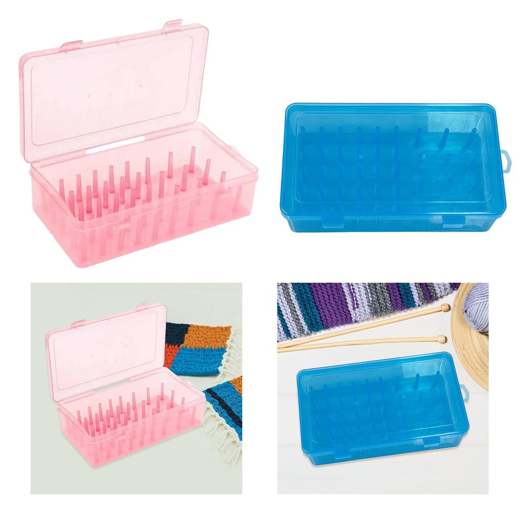 Embroidery Thread Storage Box DIY 42 Spools Clear Tray Sewing Thread Holder Spools Organizer Case for Desktop Home Embroidery