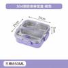 Stainless Steel Leakproof Lunch Box With 3 Compartment Design Students Office Workers BPA-Free PP Lid Non-Microwaveable