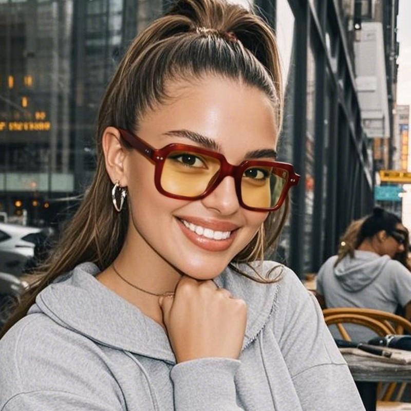 European and American retro rice nail sunglasses female spice girl high-end concave shape men's anti-ultraviolet sunglasses male trend