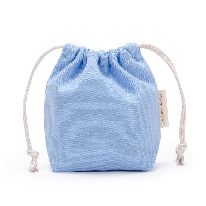 Custom Mini Colored Canvas Drawstring Storage Bag