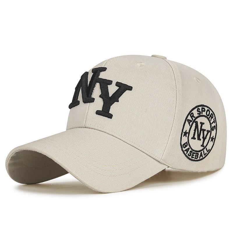 Modna czapka baseballowa unisex w stylu koreańskim – haftowana, z daszkiem typu kaczuszka, do noszenia na co dzień i na zewnątrz.