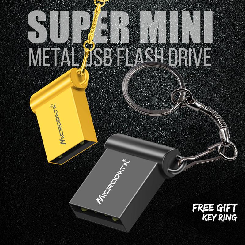 Super Mini Micro Pen Drive Metal USB 8GB 16GB 32GB 64GB USB Flash Drive Memory Stick