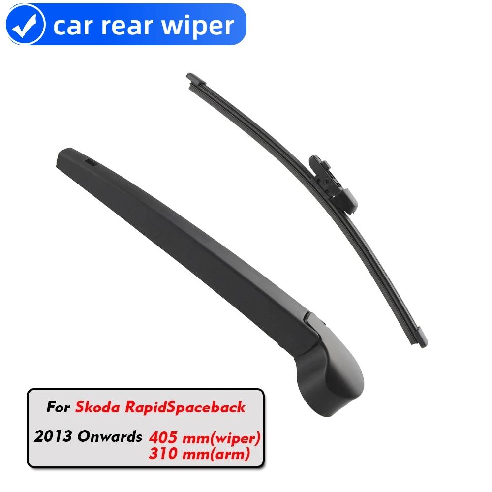 Car Rear Wiper Blade Blades Back Window Wipers Arm For Skoda Rapid Spaceback Hatchback (2013-) 405mm Auto Windscreen Blade