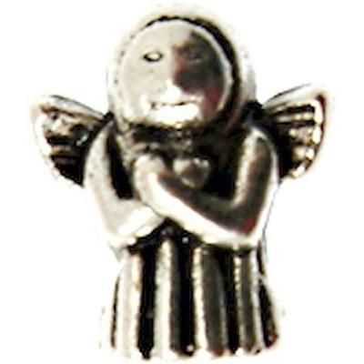 Metal Bead Large Hole 13mm Angel (pack of 10)