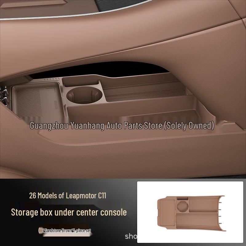 Leapmotor C11 Center Console Lower Storage Box - Fits 26 Models, Glasses Organizer, Car Accessories